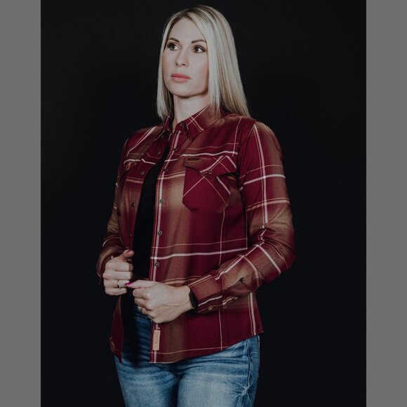 DIXXON FLANNEL - CABERNET Flannel Shirt - Women's Large - Picture 2 of 9
